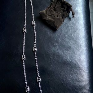 Michael Kors Long Silver Necklace